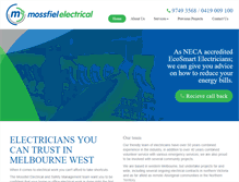 Tablet Screenshot of mossfielelectrical.com.au